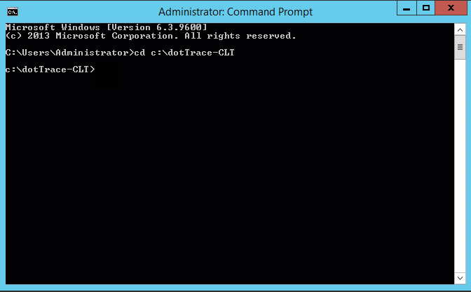 dotTrace profiling a server with console tools