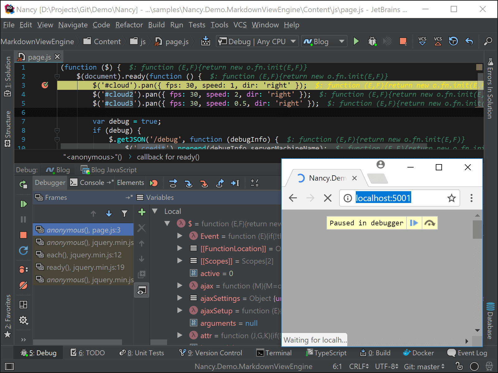 Live Edit makes Rider the JavaScript Debugger