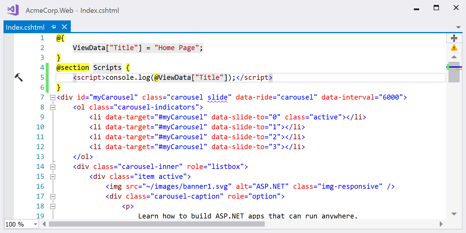 Using Reformat Code to apply Razor code style