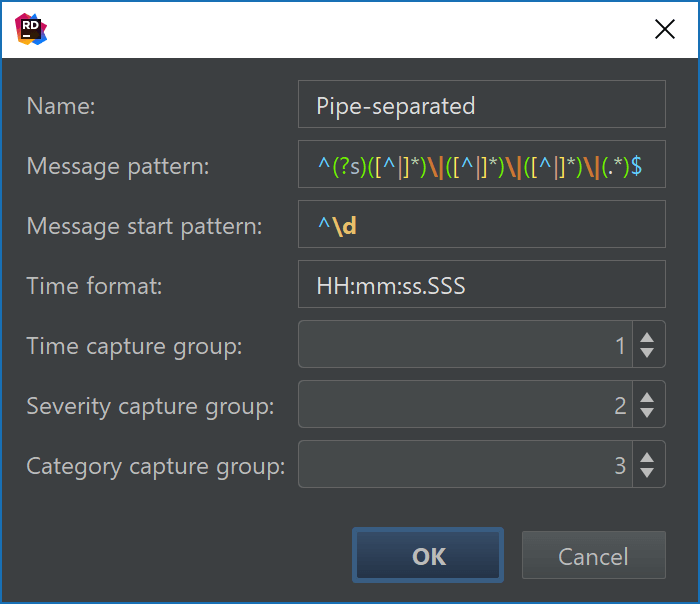 Pipe-separated format definition