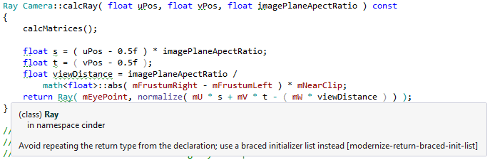 Clang-Tidy inspection