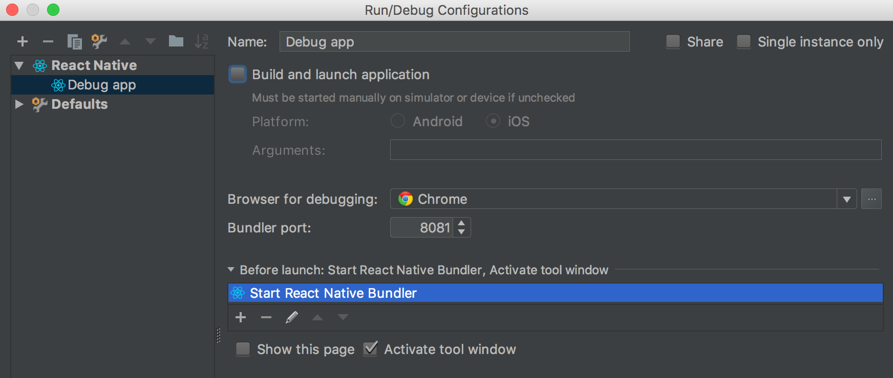 debug-react-native-app