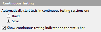 dotCover. Continuous testing settings