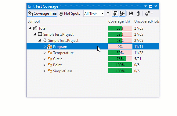 Dynamic coverage. Add a filter