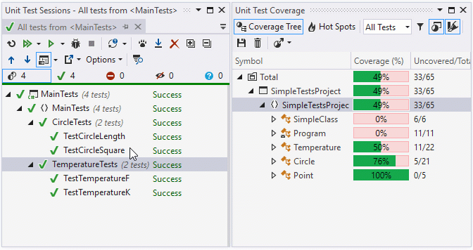 Dynamic coverage. Add a test