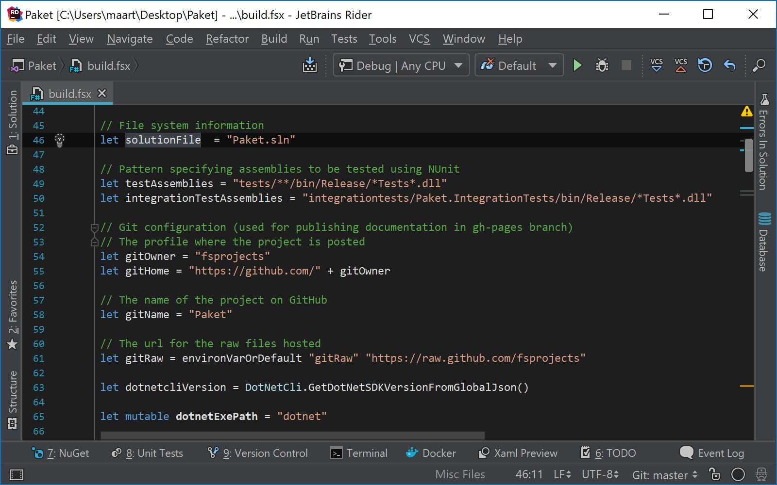 Find Usages of symbols defined in an FSharp script