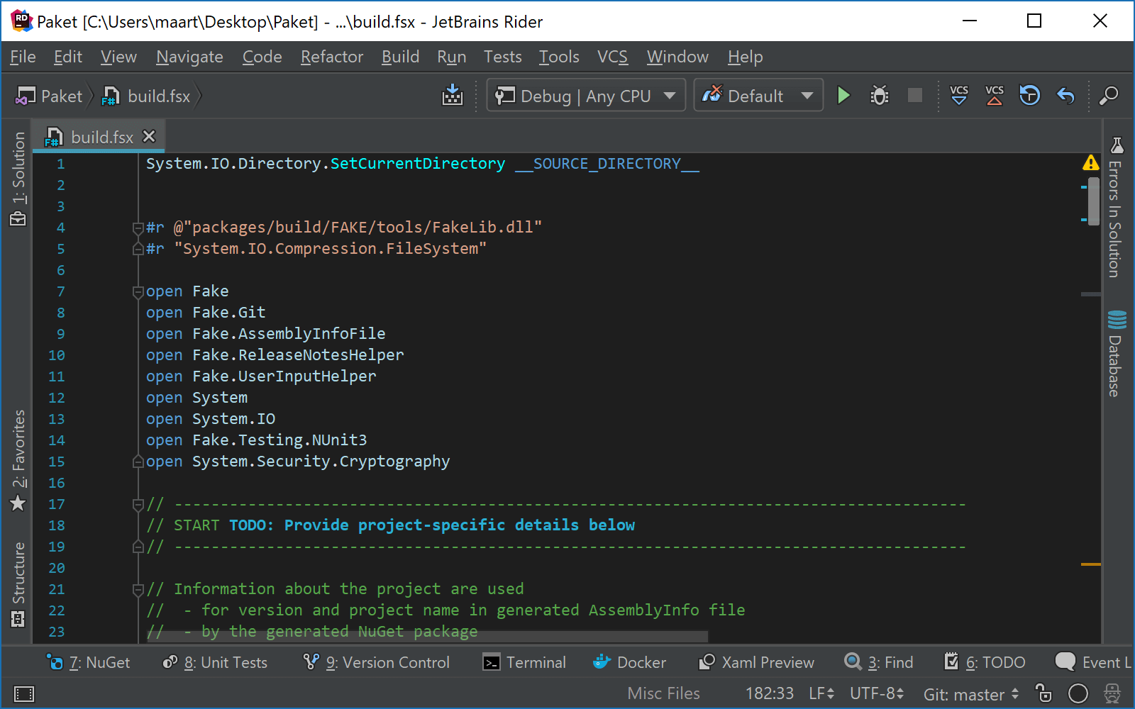 Navigate to file member in .fsx script for FSharp