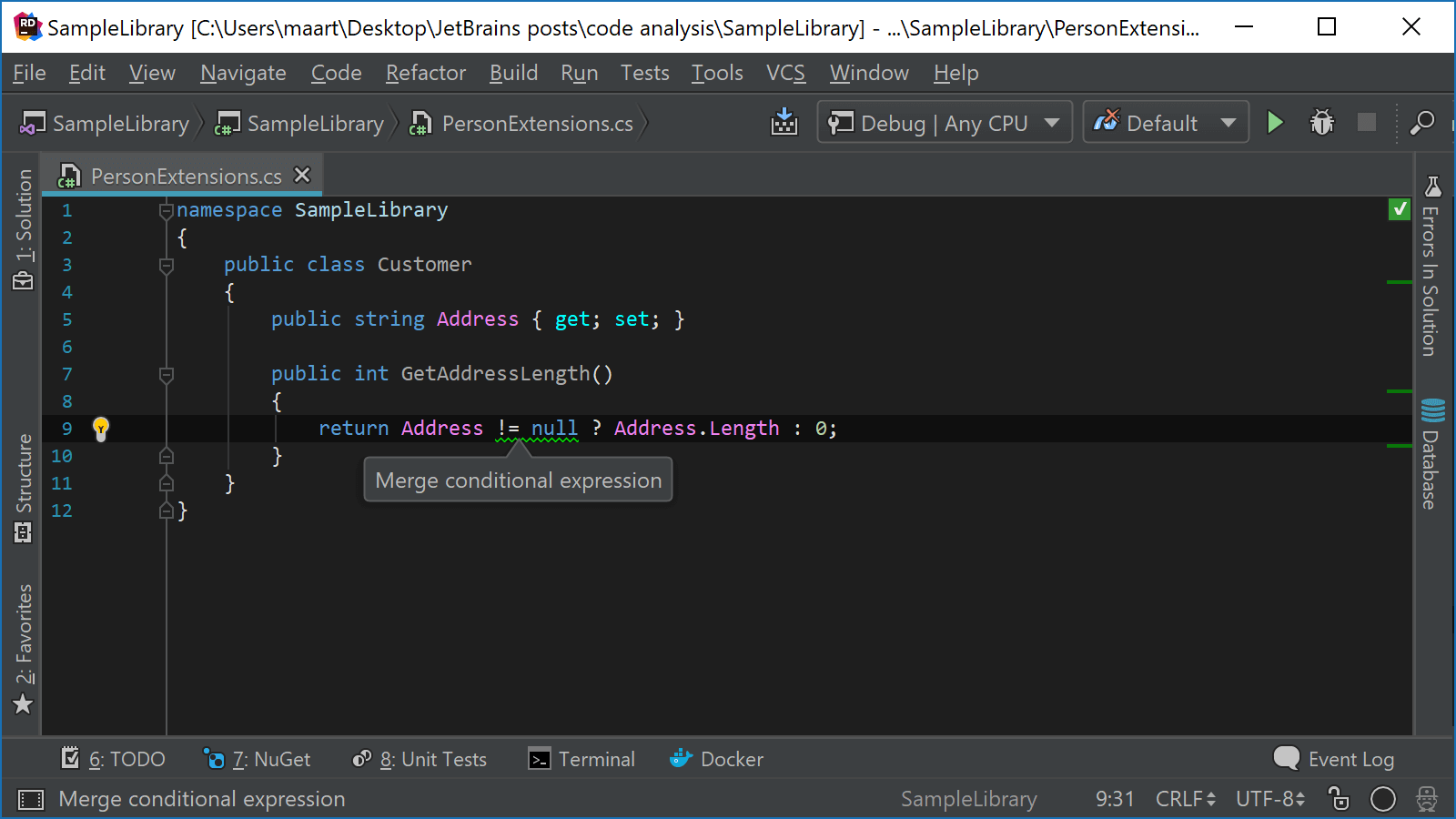 Using the Elvis opertor to do null checks