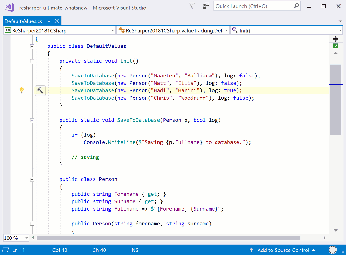 Value tracking updates in ReSharper 2018.1 EAP | The .NET Tools Blog