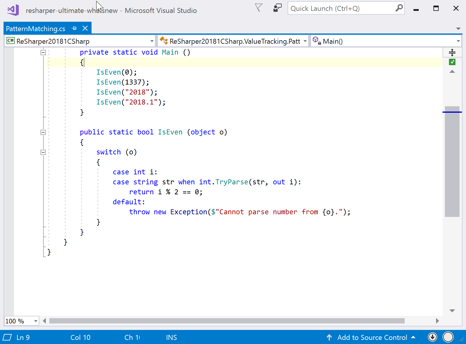 Support for new CSharp language features in value tracking