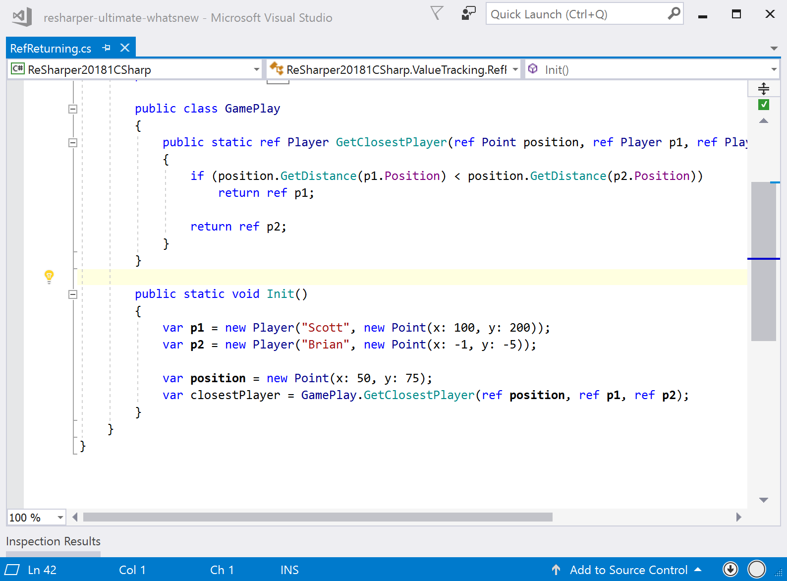 Support for new CSharp language features in value tracking