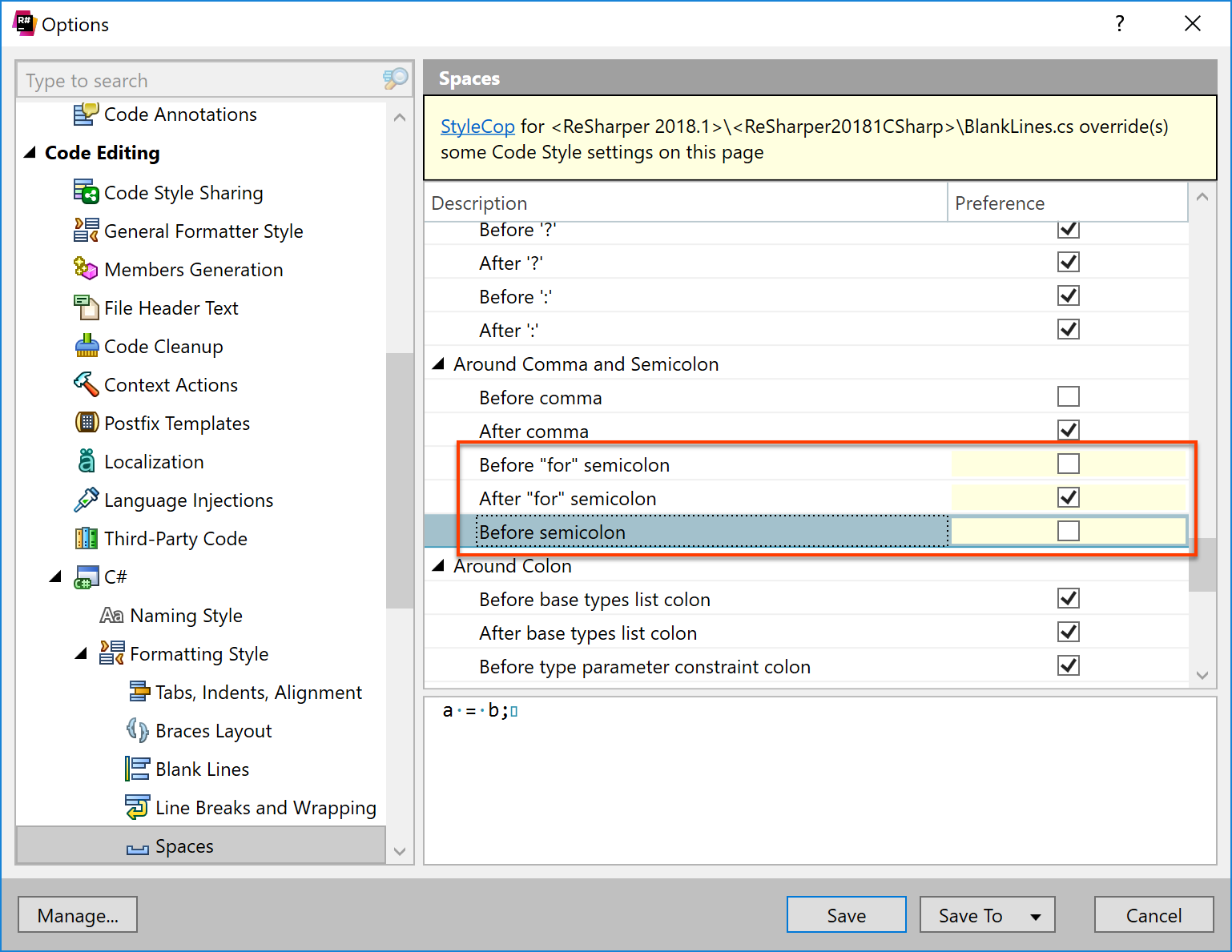 Overriding formatter settings via StyleCop configuration