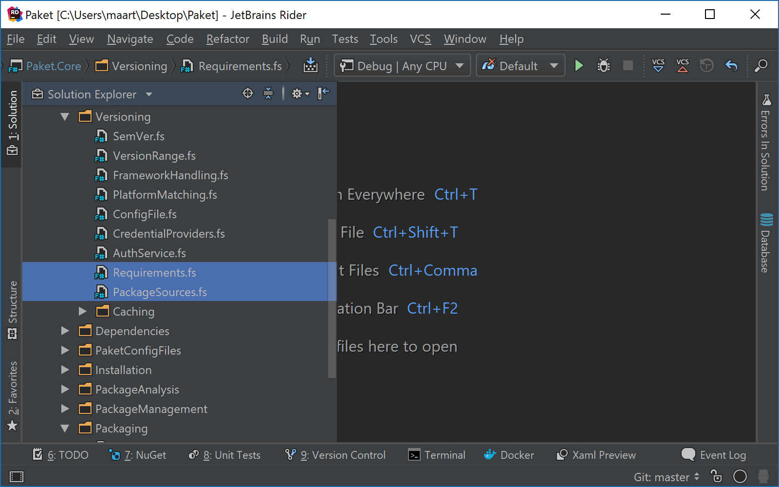 Ordering multiple files in an FSharp project