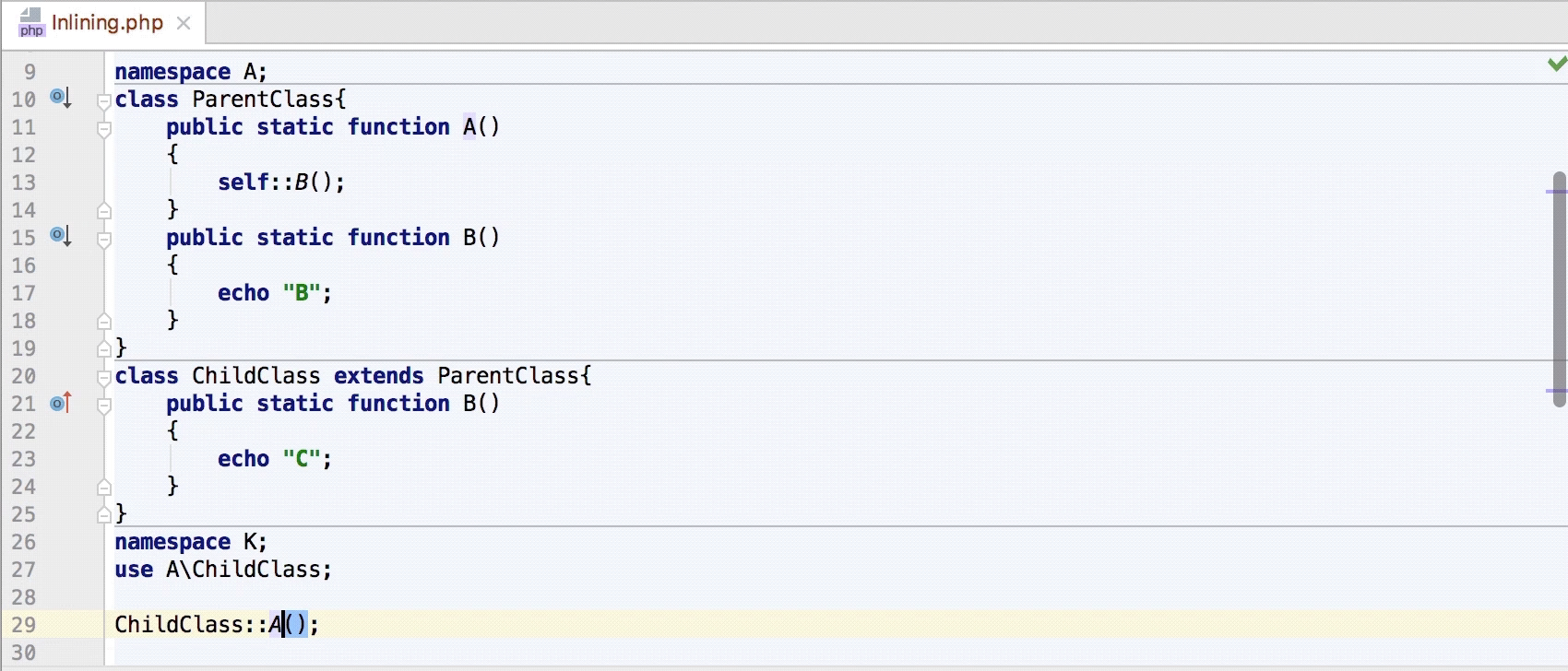 Inline multiple returns