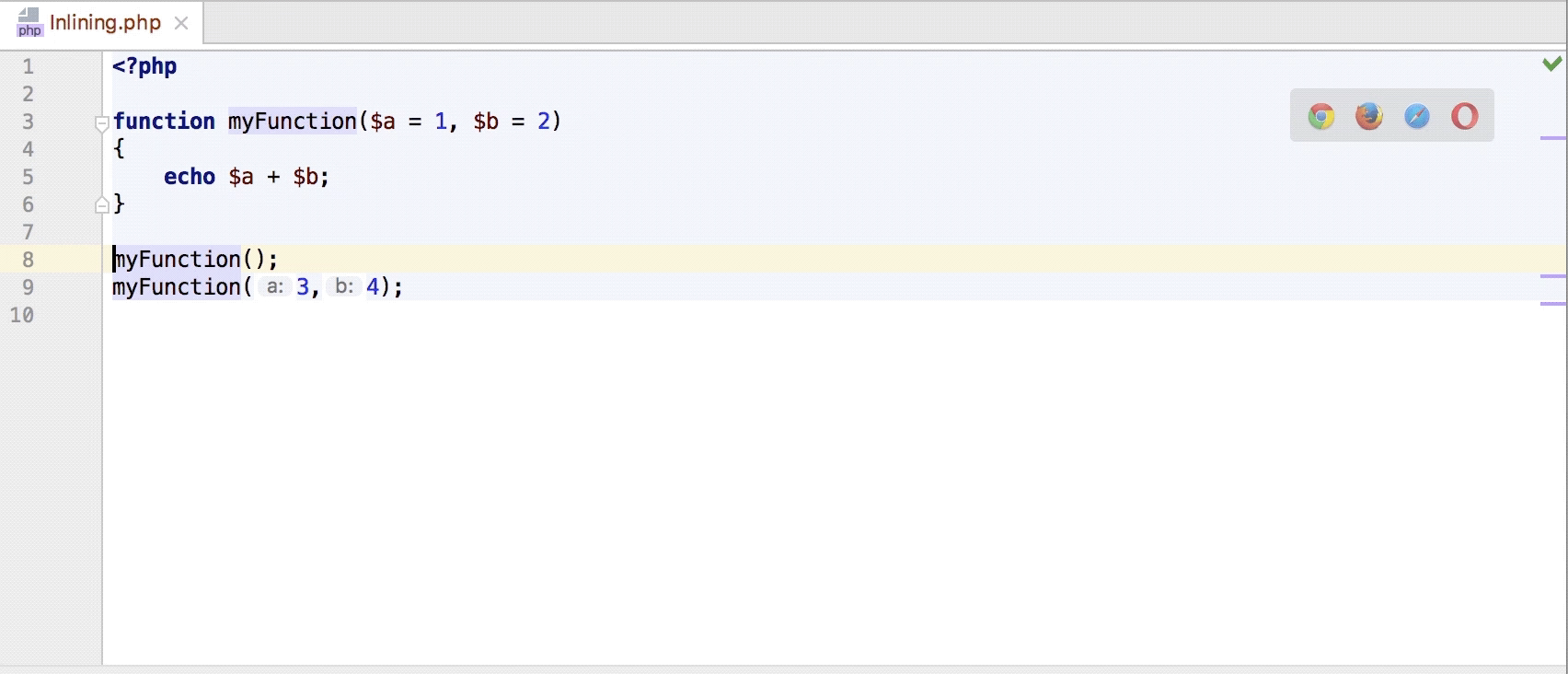 Inline multiple returns