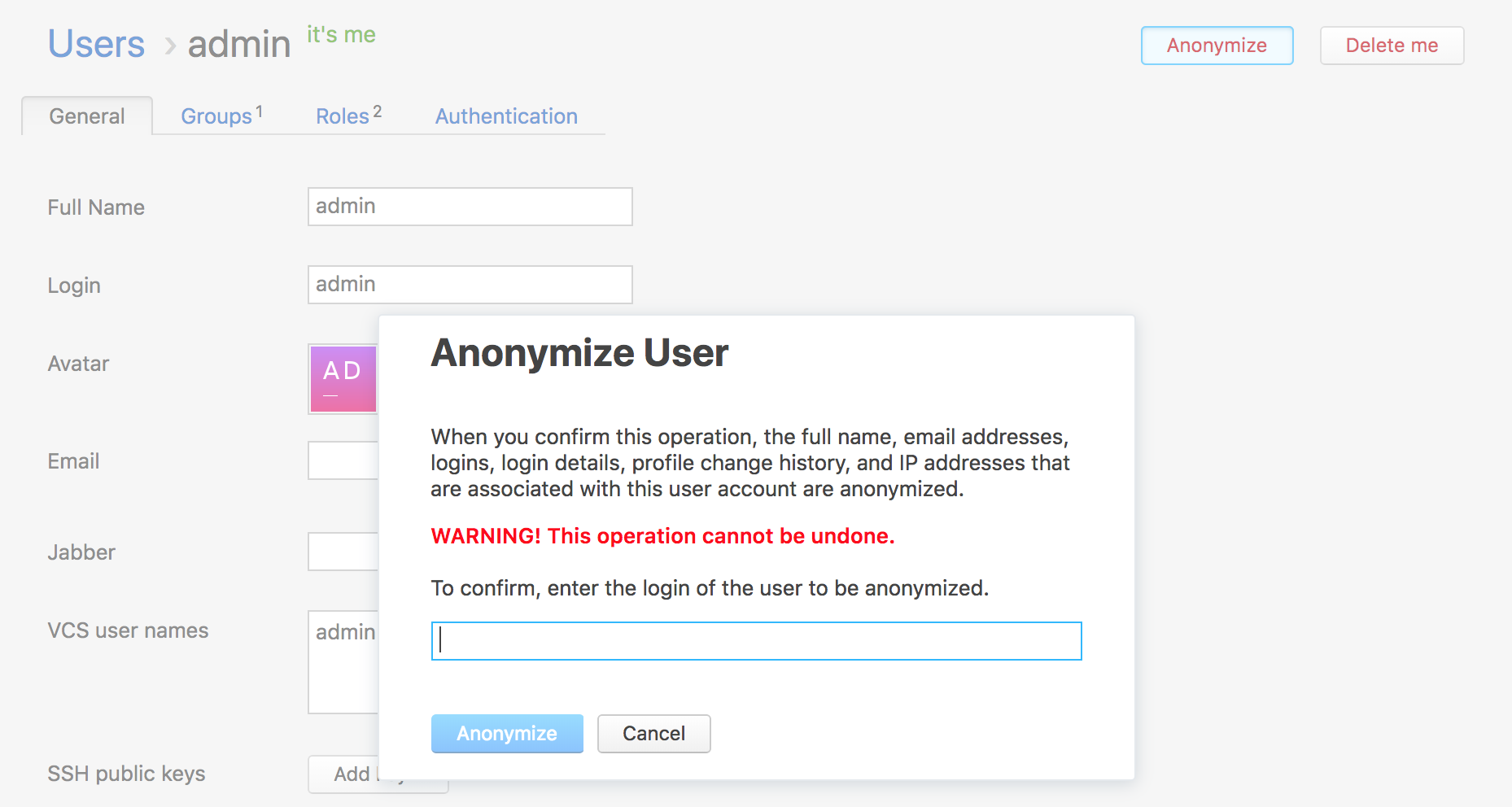 Anonymize