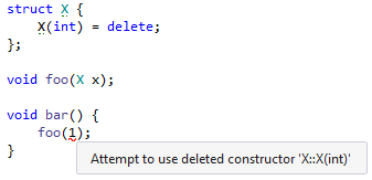 Attept to use deleted function