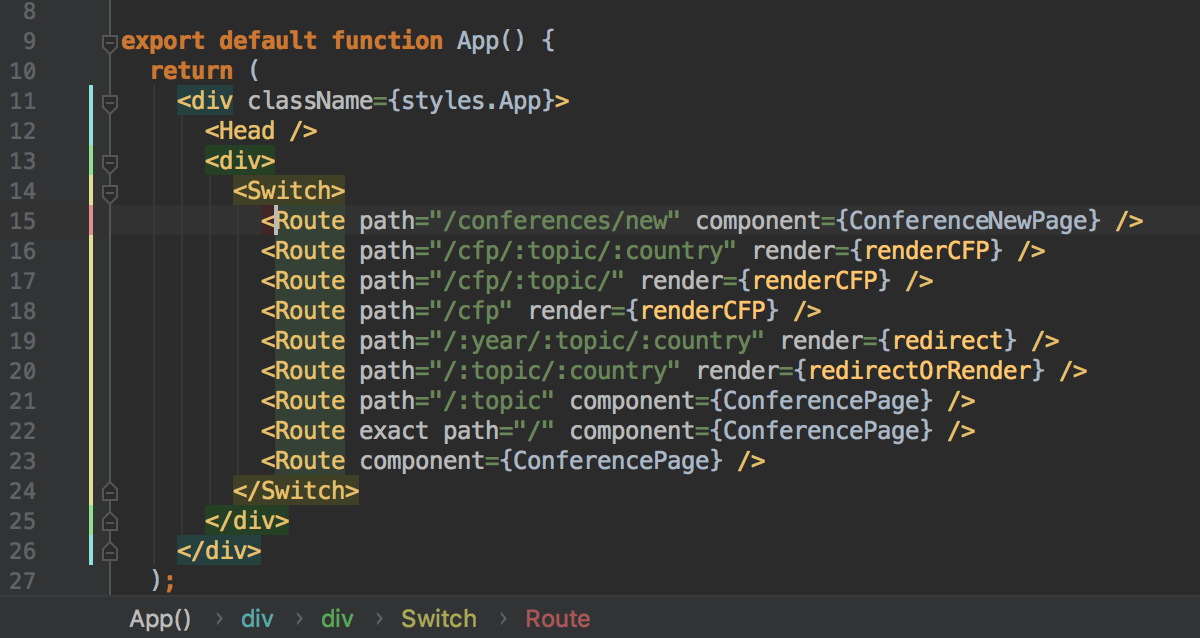 webstorm snippets react