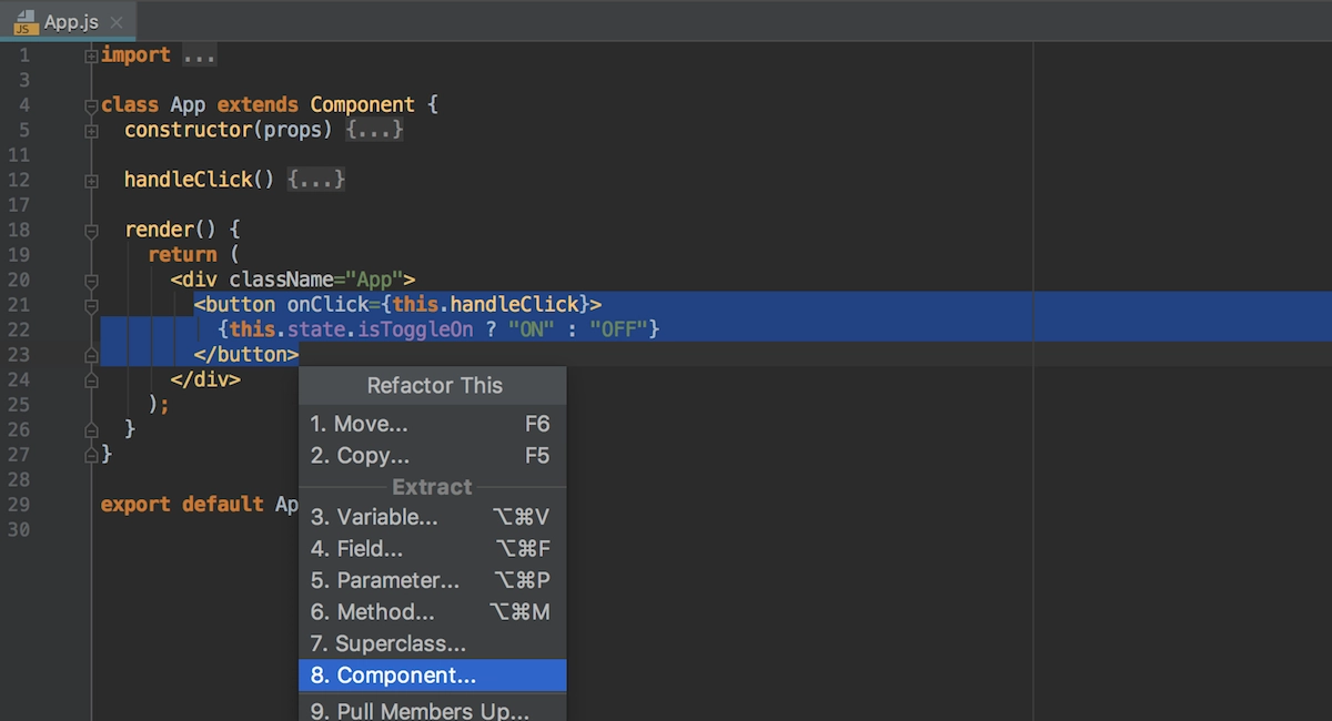 webstorm react