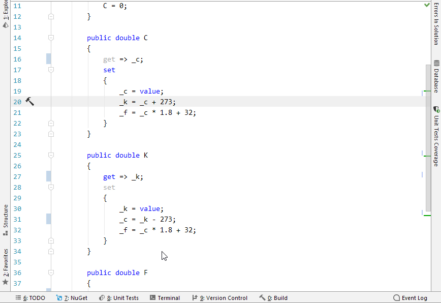 dotCover in Rider. Unit tests code coverage