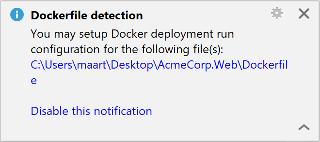 Dockerfile detection