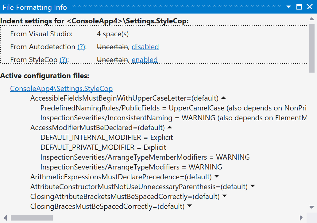 Overridden ReSharper settings sorted by StyleCop rules