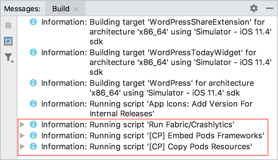 Run Script phases