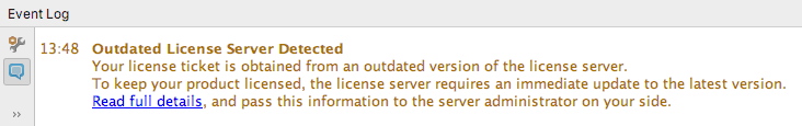 jetbrains outdated license server