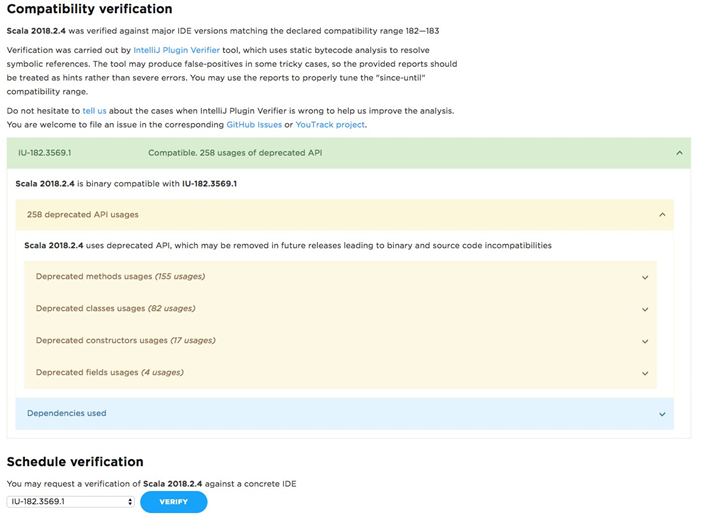 Scala plugin verification results