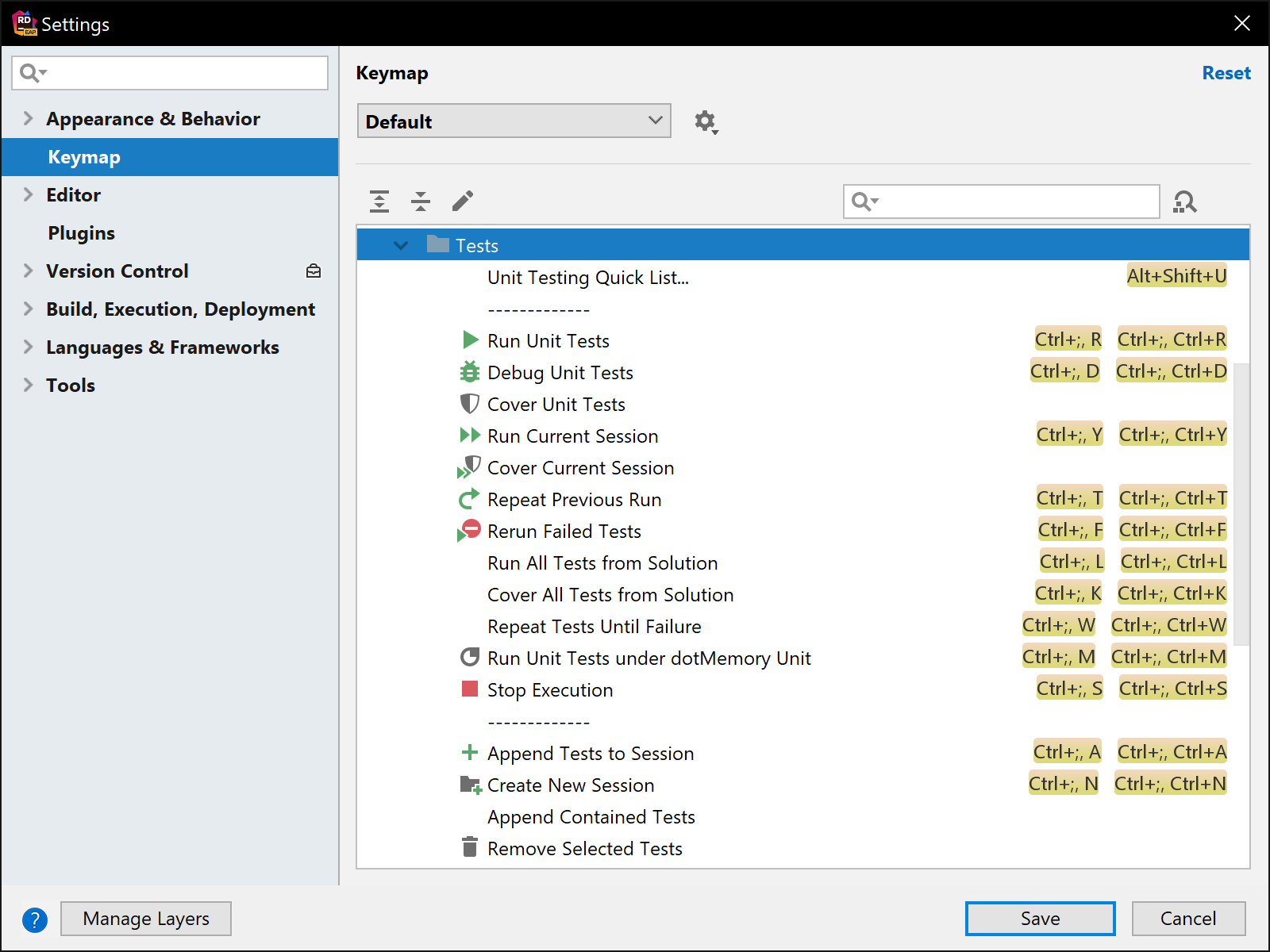 Unit Testing Keymap Settings