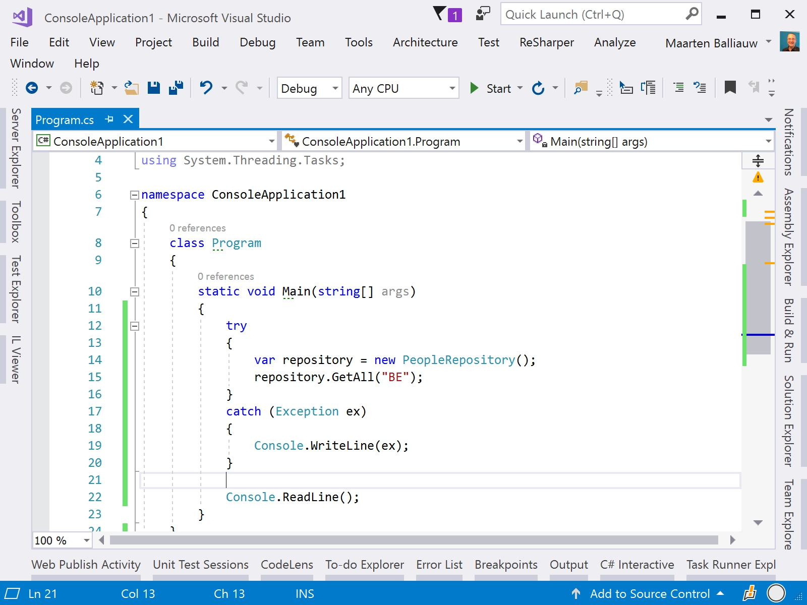 Navigate to stack trace function using search everywhere