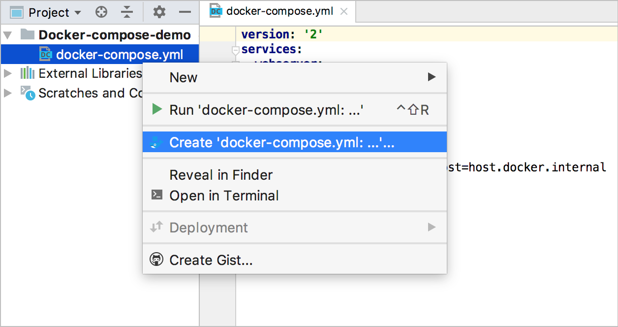 phpstorm docker windows