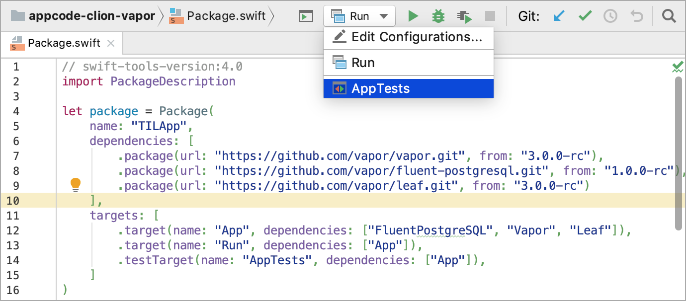 Run Configurations