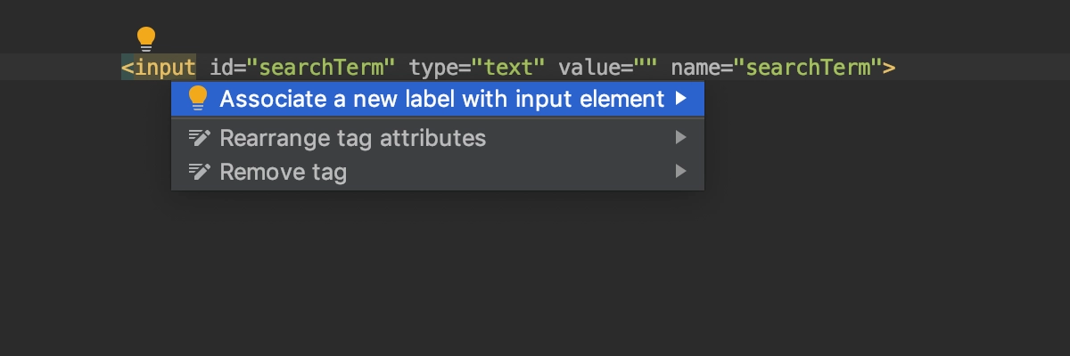 Add a label for input and textarea elements