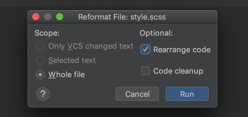 webstorm auto format