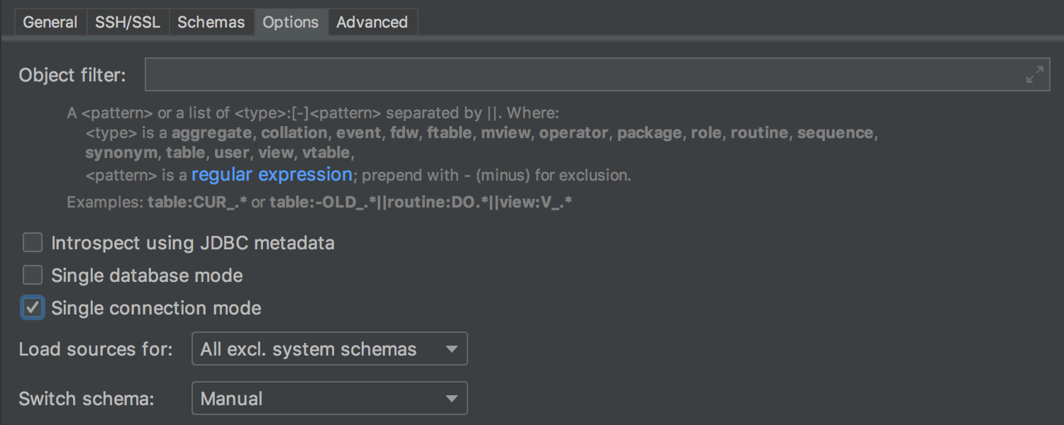 datagrip connect to database by pem key