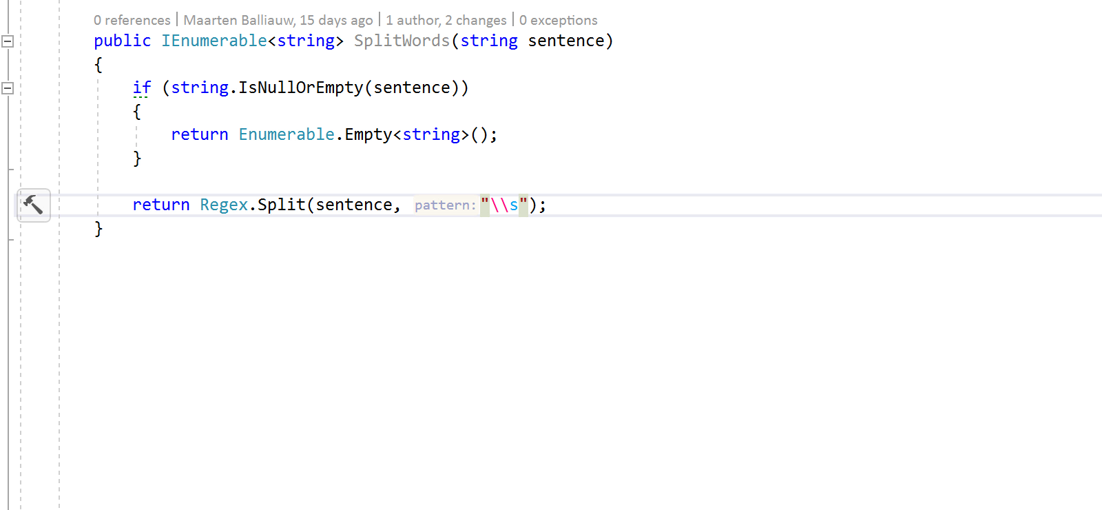 Configure Parameter Name Hitns - Hide for specific method