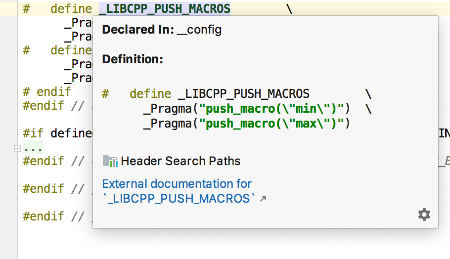 Macro formatting