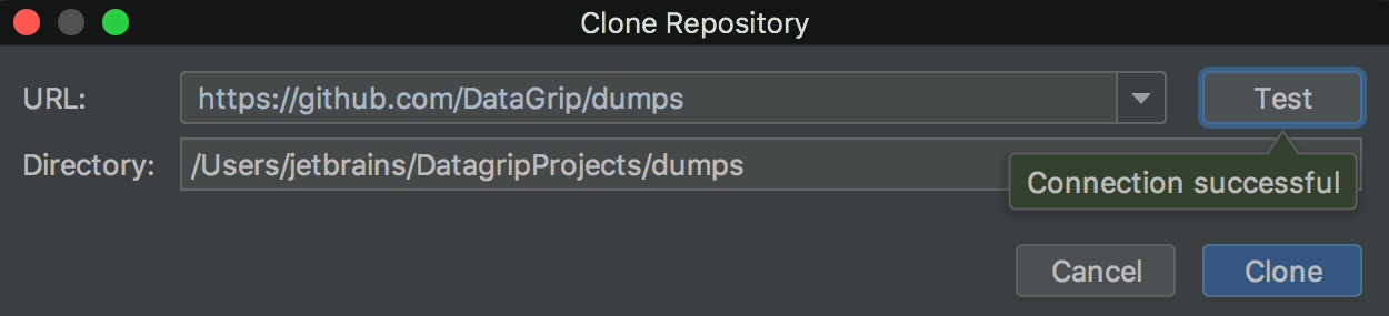 datagrip user parameters