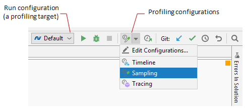 Profiling configuration in Rider