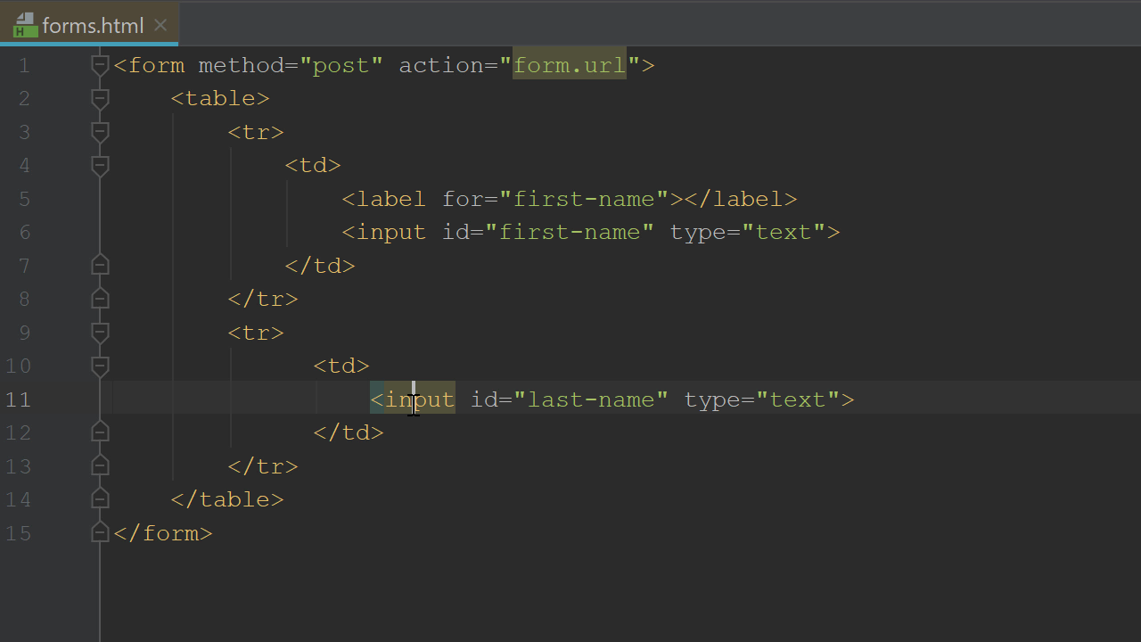 Use the label element to supply information about its corresponding input element