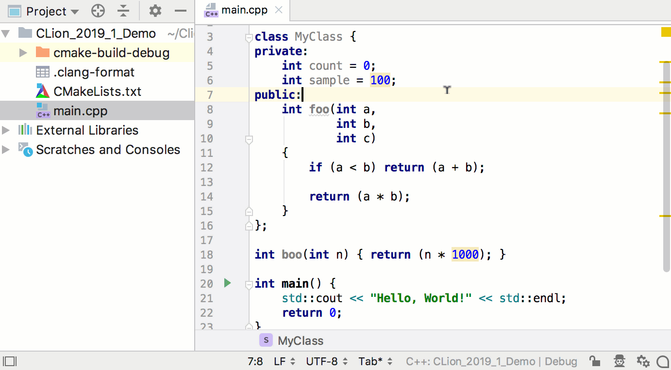 CLion opens 2019.1 EAP: ClangFormat, Disassembly View for LLDB, and ...
