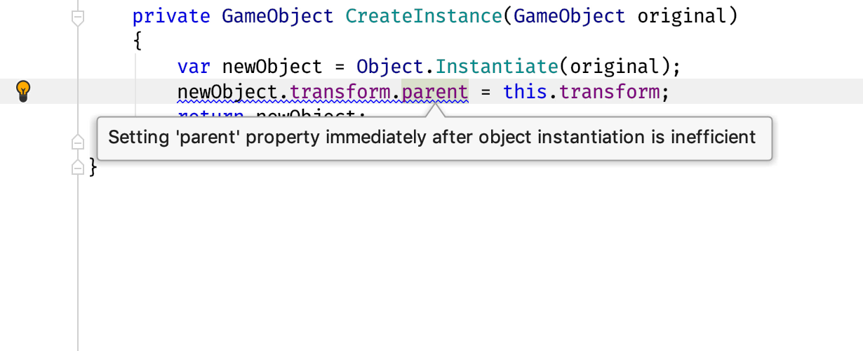 Combine setting parent with object instatiation