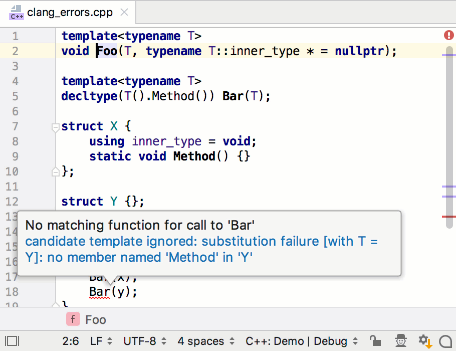 Clang errors