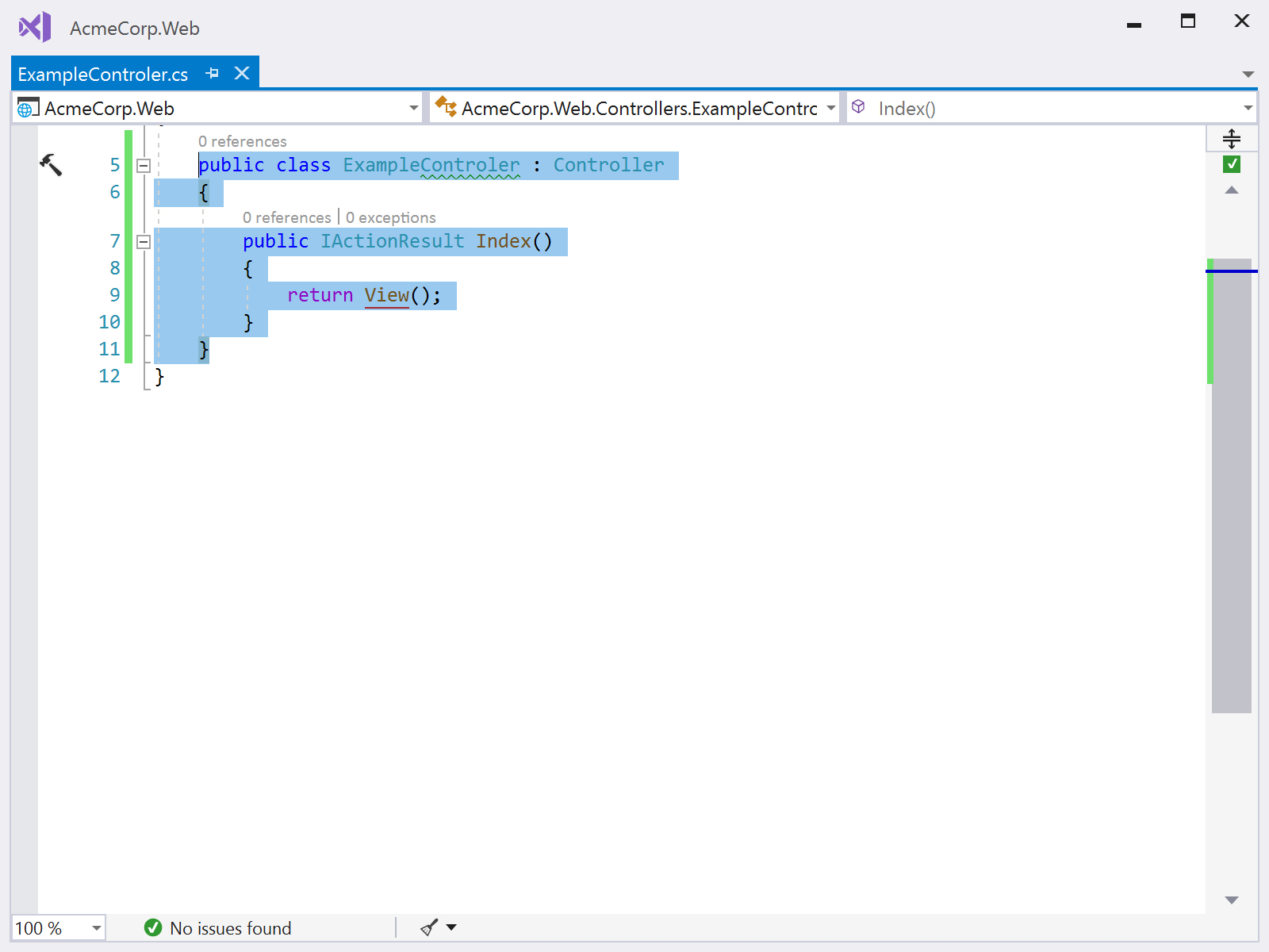 Edit formatting visually in editor