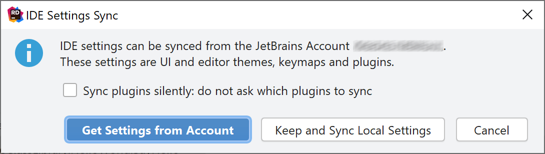 Synchronize Rider srttings with JetBrains Account