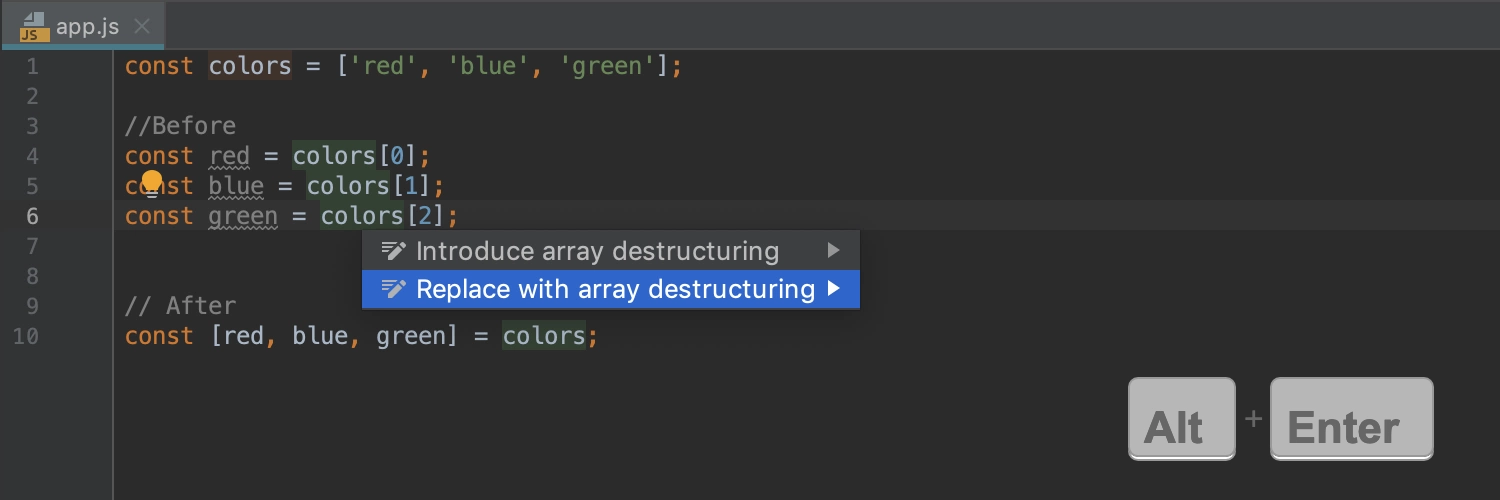 destructuring