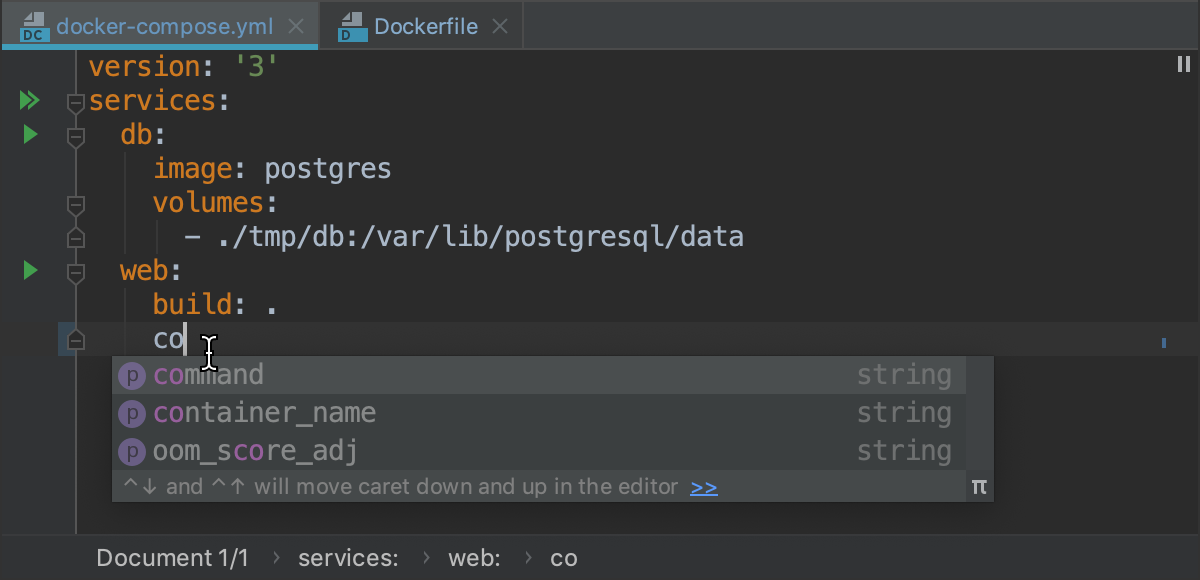 docker compose completion