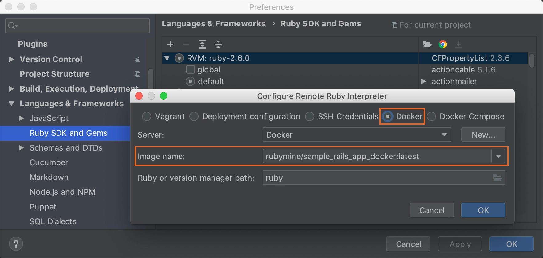 phpstorm remote development docker