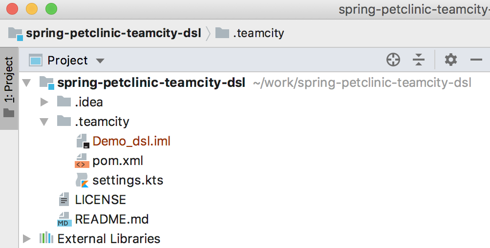 TeamCity Kotlin DSL project layout